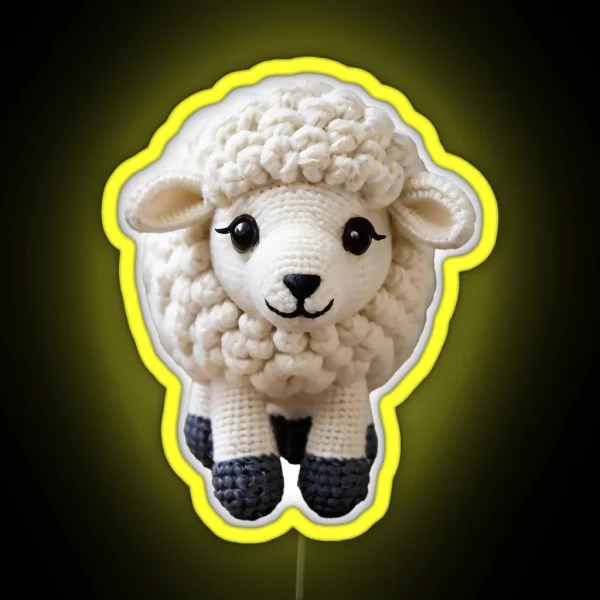 Amigurumi Cute Sheep RGB Neon Sign