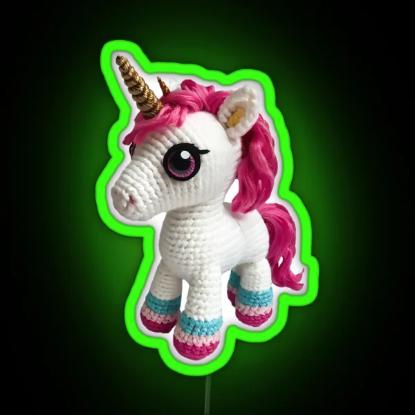 Amigurumi Cute Unicorn RGB Neon Sign