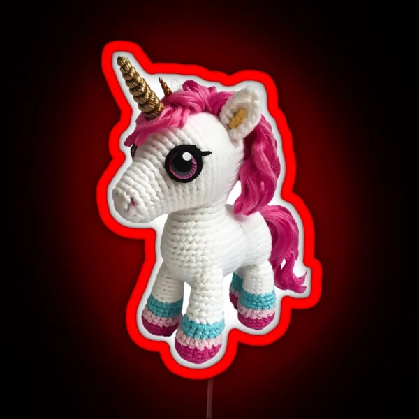 Amigurumi Cute Unicorn RGB Neon Sign