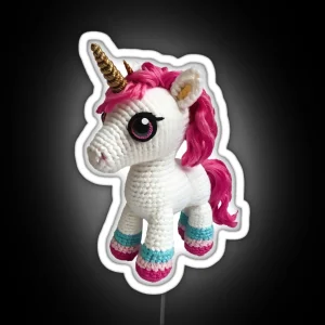 Amigurumi Cute Unicorn RGB Neon Sign