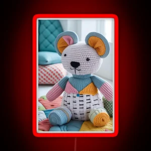 Amigurumi Patchwork RGB Neon Sign