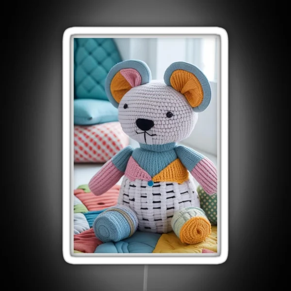 Amigurumi Patchwork RGB Neon Sign