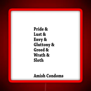 Amish Condoms RGB Neon Sign