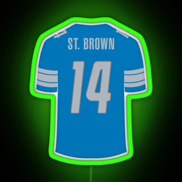 Amon Ra St Brown Detroit Lions RGB Neon Sign