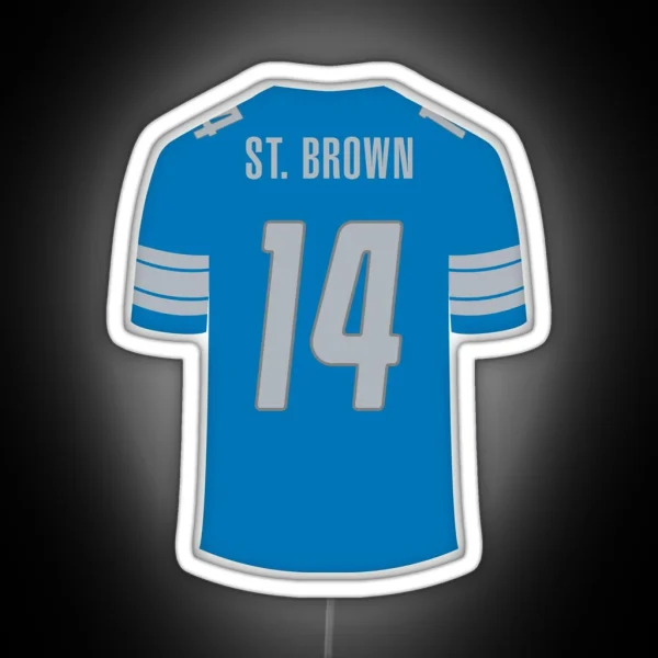 Amon Ra St Brown Detroit Lions RGB Neon Sign