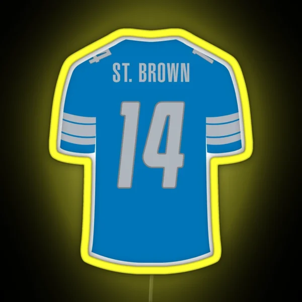 Amon Ra St Brown Detroit Lions RGB Neon Sign