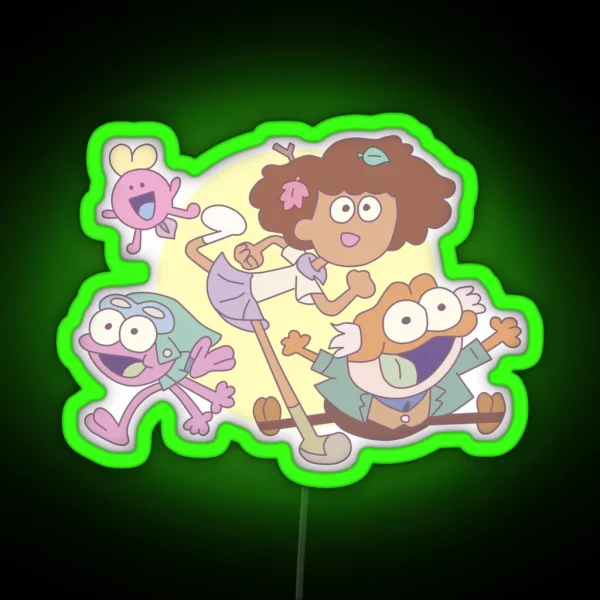 Amphibia Plantar Family Credits RGB Neon Sign