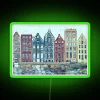 Vibrant RGB neon city map sign for modern Amsterdam decor.