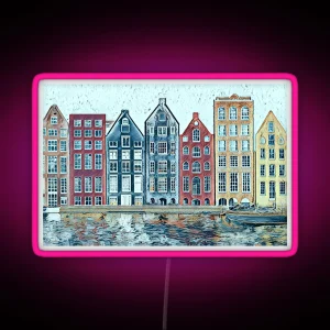 Amsterdam 3 Sketch RGB Neon Sign