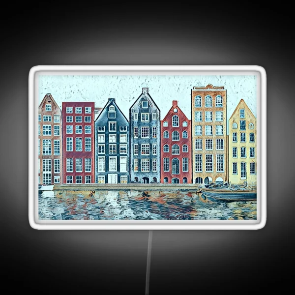 Amsterdam 3 Sketch RGB Neon Sign