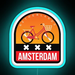 Amsterdam Badge RGB Neon Sign