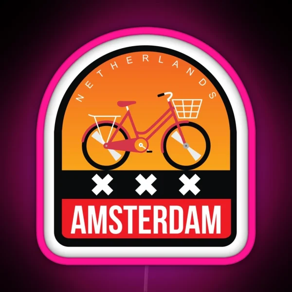 Amsterdam Badge RGB Neon Sign