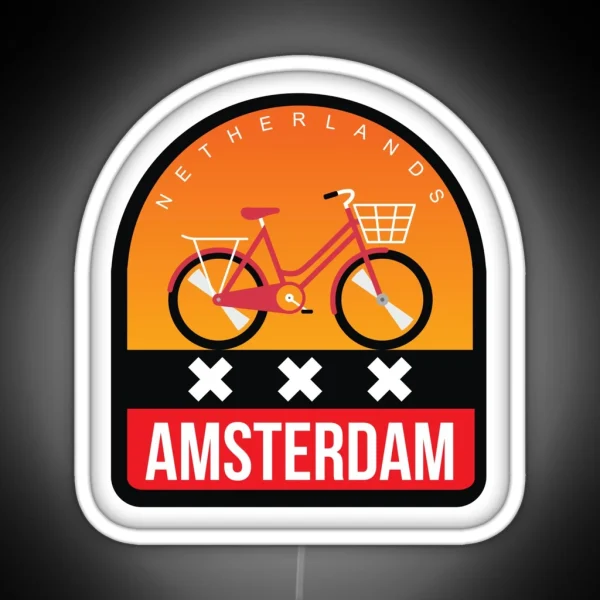 Amsterdam Badge RGB Neon Sign