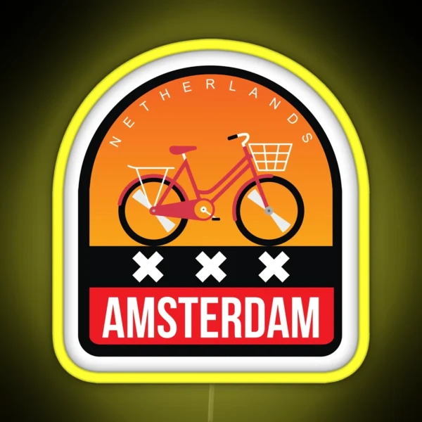 Amsterdam Badge RGB Neon Sign