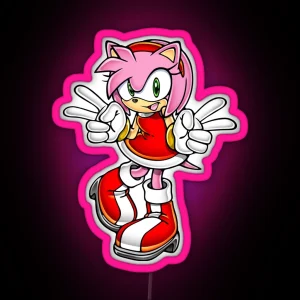 Amy Rose Sonic Adventure 2 RGB Neon Sign