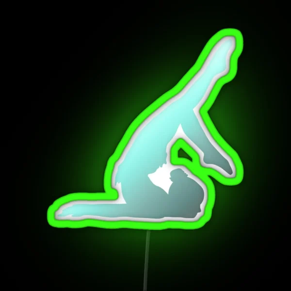 An Acrobat Doing A Chest Stand RGB Neon Sign