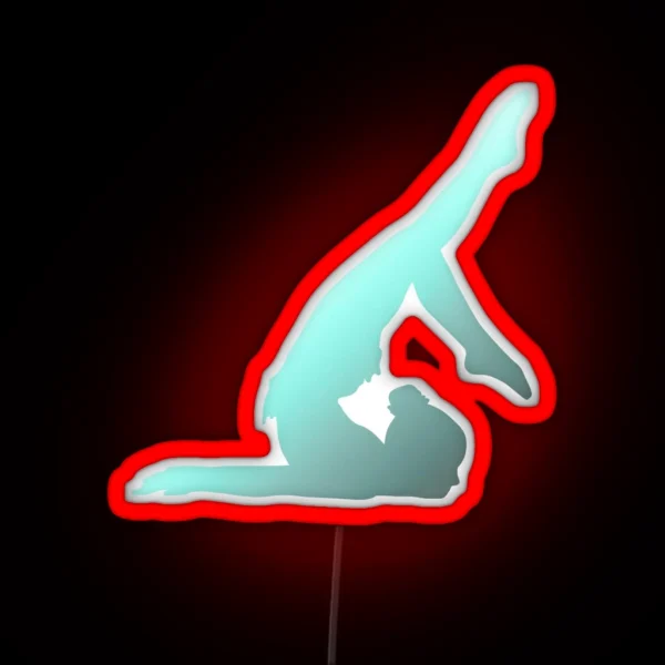 An Acrobat Doing A Chest Stand RGB Neon Sign