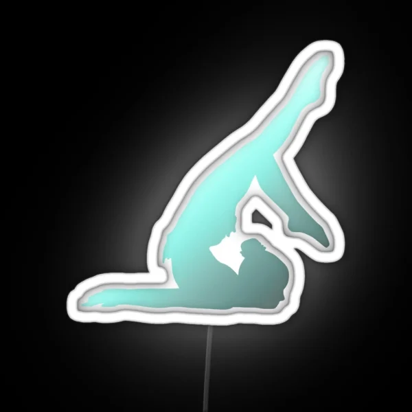 An Acrobat Doing A Chest Stand RGB Neon Sign