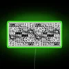 Vintage Analog Synth Modular Music Studio Setup Illuminated Neon Accent Wall Art