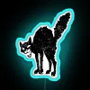 Anarchist Black Cat Symbol Distressed Powerful Look RGB Neon Sign - Image 2