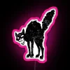 Anarchist Black Cat Symbol Distressed Powerful Look RGB Neon Sign - Image 6
