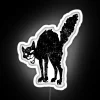 Anarchist Black Cat Symbol Distressed Powerful Look RGB Neon Sign - Image 4