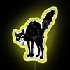 Anarchist Black Cat Symbol Distressed Powerful Look RGB Neon Sign - Image 5