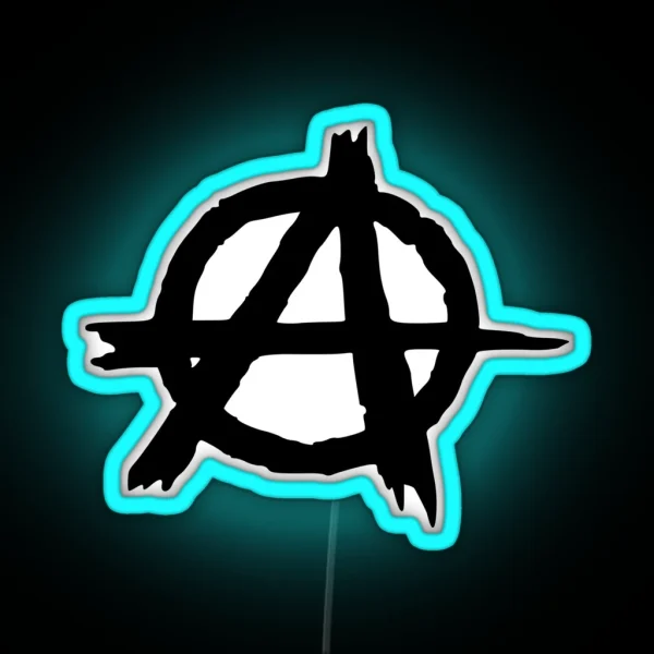ANARCHY SYMBOL RGB Neon Sign