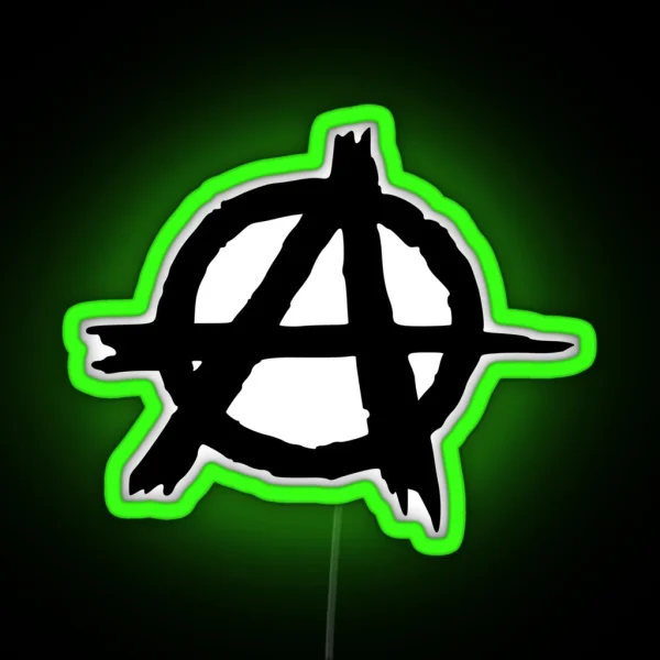 ANARCHY SYMBOL RGB Neon Sign