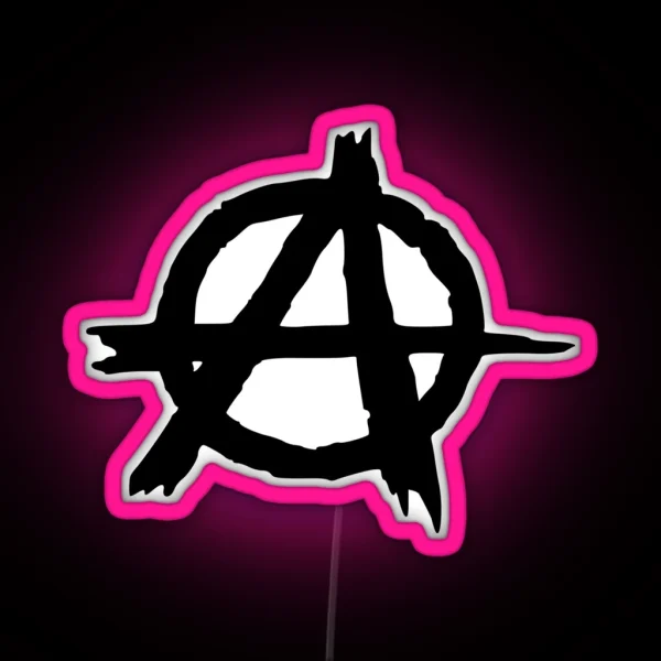 ANARCHY SYMBOL RGB Neon Sign