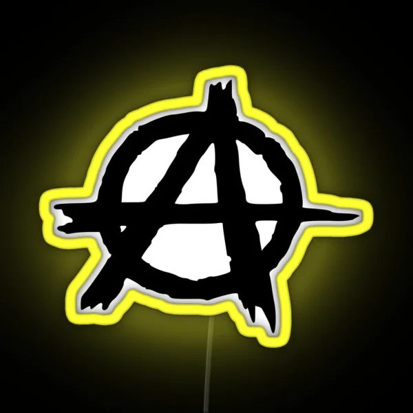 ANARCHY SYMBOL RGB Neon Sign