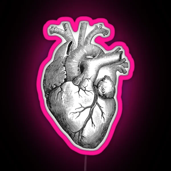 Anatomical Heart RGB Neon Sign