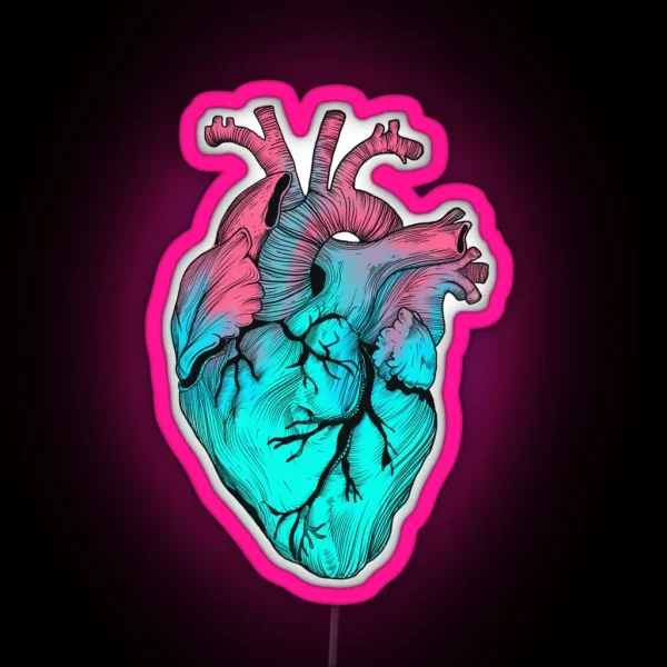 Anatomical Ice Lolly Heart RGB Neon Sign