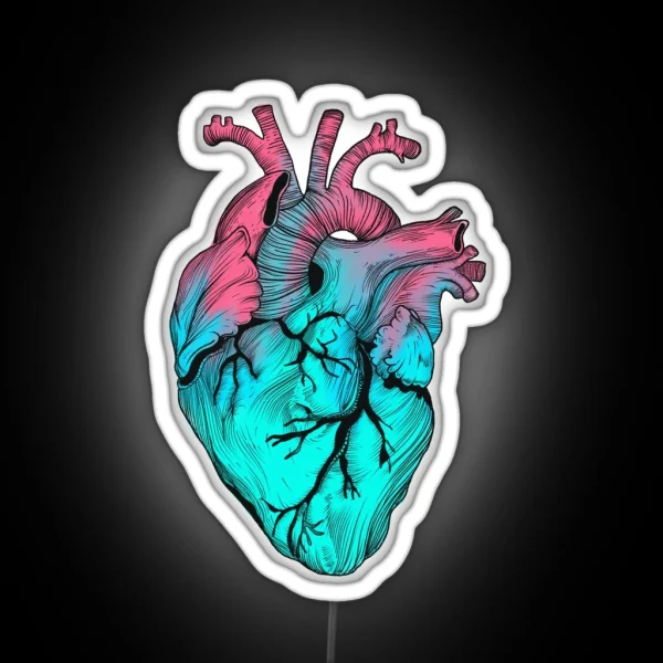 Anatomical Ice Lolly Heart RGB Neon Sign