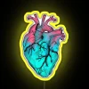 Anatomically accurate heart-shaped ice lolly LED sign in vibrant colours.