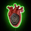 Anatomically Accurate Vibrant Heart Symbol Wall Decoration with Colorful Neon Lights