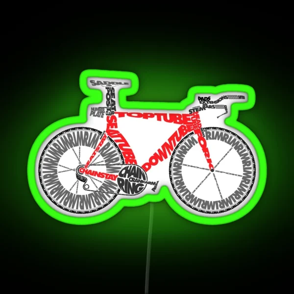 Anatomy Of A Time Trial Bike RGB Neon Sign