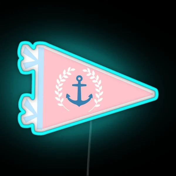 Anchor Sorority Pennant RGB Neon Sign