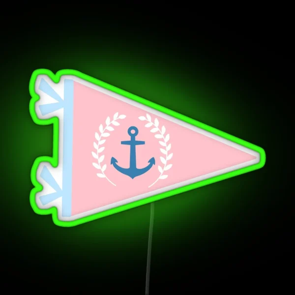 Anchor Sorority Pennant RGB Neon Sign