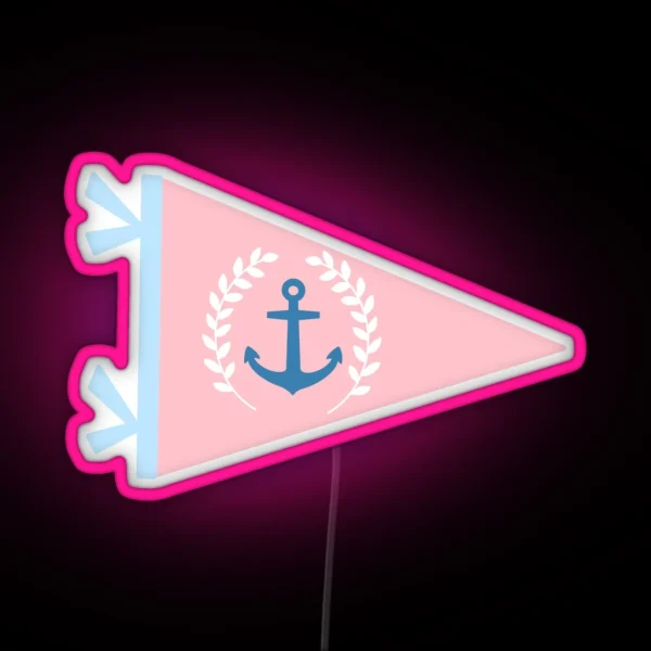 Anchor Sorority Pennant RGB Neon Sign