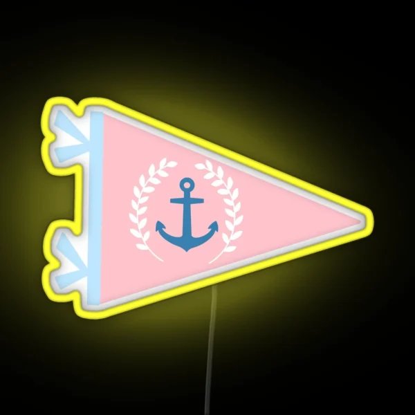 Anchor Sorority Pennant RGB Neon Sign