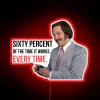 Anchorman inspired quote with RGB colors and nostalgic humor vibe
