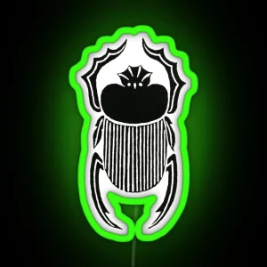 Ancient Egyptian Scarab Beetle RGB Neon Sign