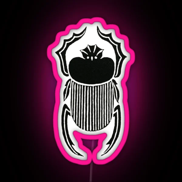 Ancient Egyptian Scarab Beetle RGB Neon Sign