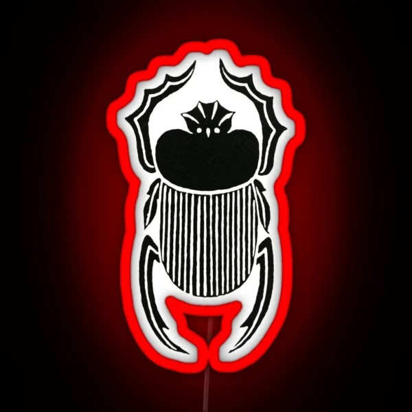 Ancient Egyptian Scarab Beetle RGB Neon Sign