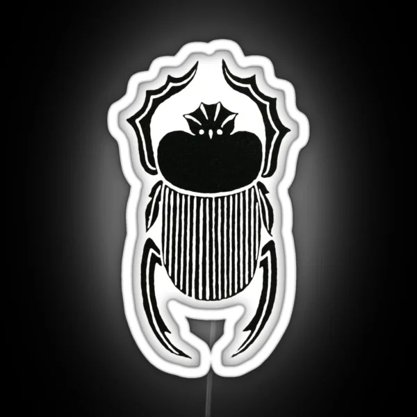 Ancient Egyptian Scarab Beetle RGB Neon Sign
