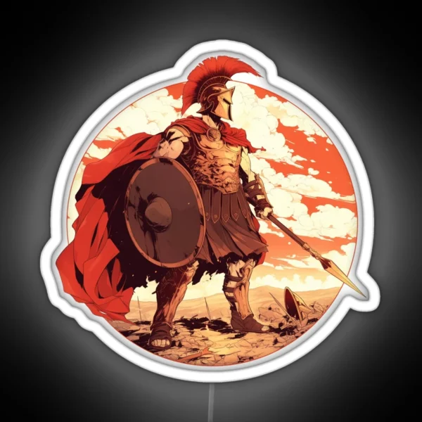 Ancient Greek Warrior Spartan RGB Neon Sign