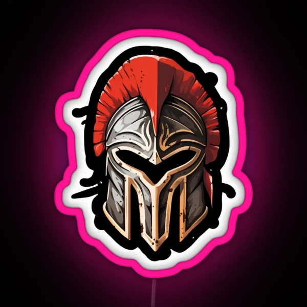 Ancient Greek Warrior Spartan RGB Neon Sign