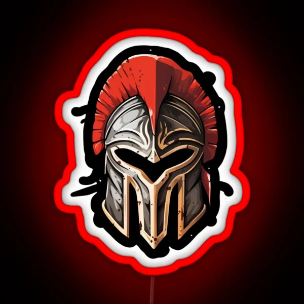 Ancient Greek Warrior Spartan RGB Neon Sign