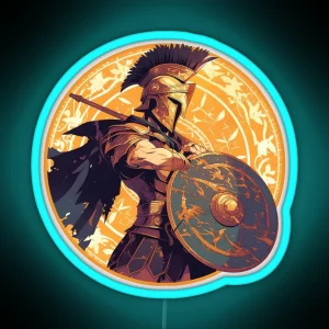 Ancient Greek Warrior Spartan RGB Neon Sign